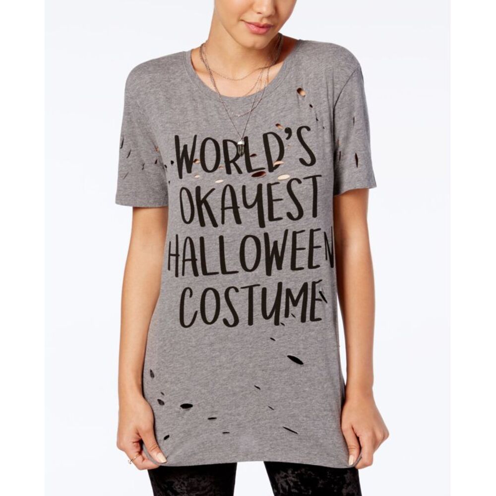 Mighty Fine Juniors Halloween Costume Graphic T-Shirt